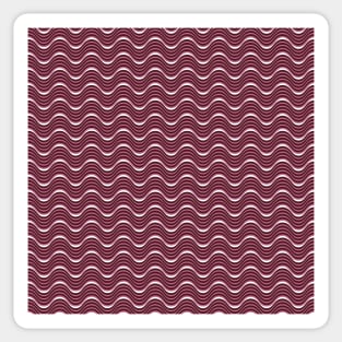 Light and Dark Purple Wavy Lines Pattern Sticker